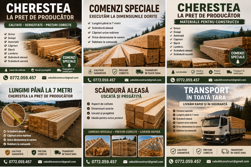 Cherestea la pret de producator.