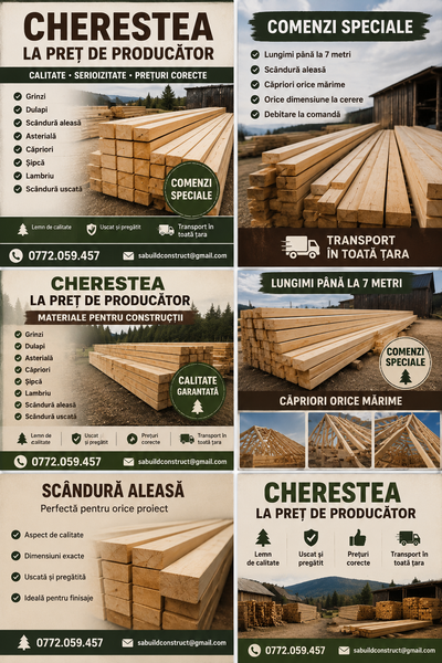 Cherestea la pret de producator.